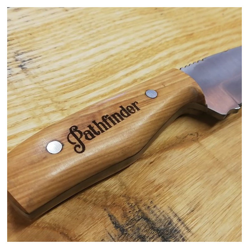 Gravur auf kleines Jagdmesser