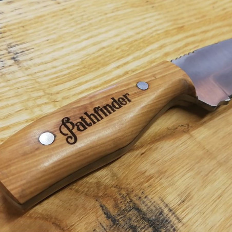 Gravur auf kleines Jagdmesser