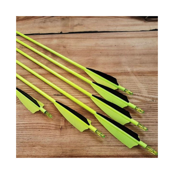 6er Set Carbonpfeil GL Neongelb