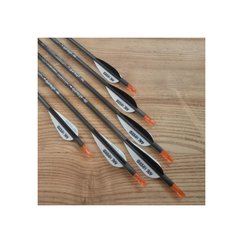 6er Set Carbonpfeil Samurai AAEfletched Compound