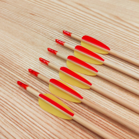 6er Set Holzpfeil mit Blechspitze, Kinderpfeil
